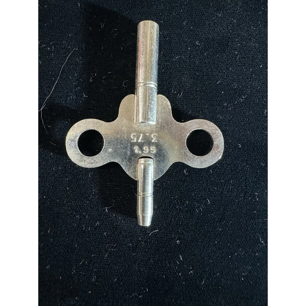 Vintage India Steel Double Ended‎ CLOCK Winding KEY Tool 3.75mm 1.95mm #6